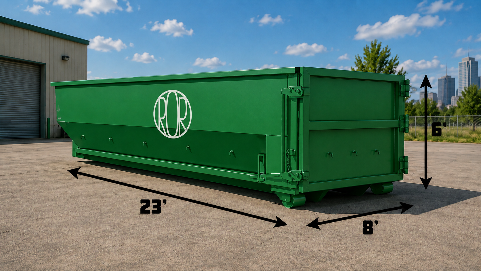 Roll-Off Dumpster in Henderson - CO being delivered beside a house during a remodeling cleanup