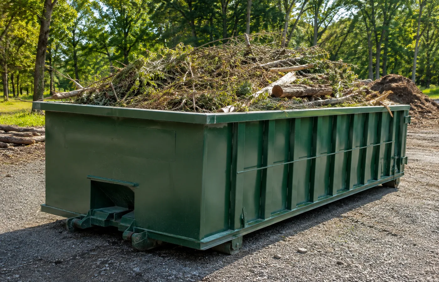 Roll-Off Dumpster in Denver - CO placed beside a home during a fast renovation cleanup, Roll-Off Dumpster in Foxfield - CO positioned beside a driveway during a backyard cleanup project, Roll-Off Dumpster in Ken Caryl - CO set beside a driveway during a home cleanup project